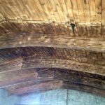fire damaged wood beams restored after sandblasting