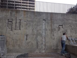 All rebar has been a epoxy coated to prevent re-rusting.